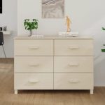 Sideboard HAMAR Honey Brown 113x40x80 cm Solid Wood Pine