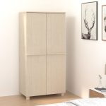 Wardrobe HAMAR Honey Brown 89x50x180 cm Solid Wood Pine