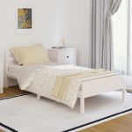 Day Bed Solid Wood Pine 90×200 cm White