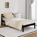 Day Bed Solid Wood Pine 90×200 cm Black