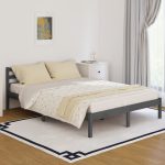 Day Bed Solid Wood Pine 140×200 cm Double Grey