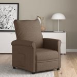 Recliner Chair Brown Fabric