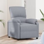 Recliner Chair Light Grey Fabric