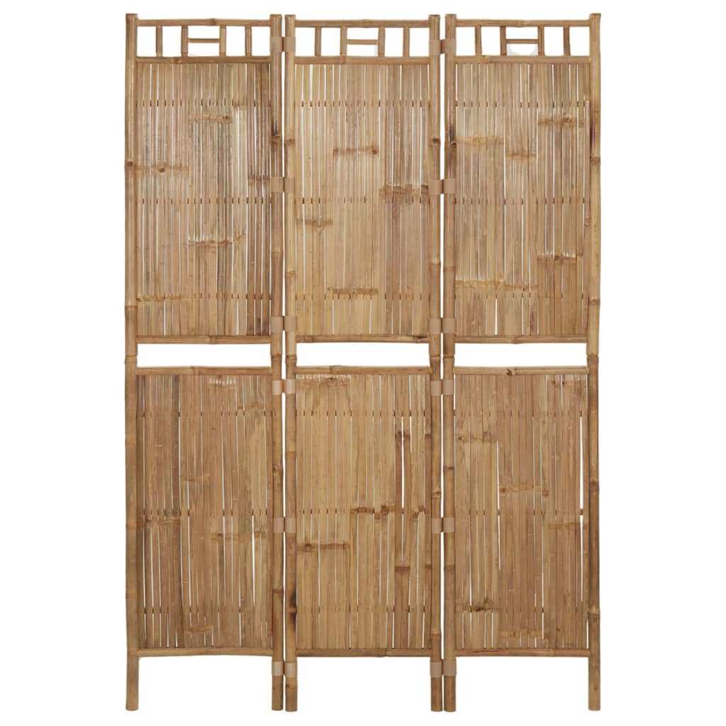 3-Panel Room Divider Bamboo 120×180 cm