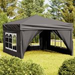 Folding Party Tent with Sidewalls Anthracite 3×3 m