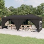 Folding Party Tent with Sidewalls Anthracite 3×6 m