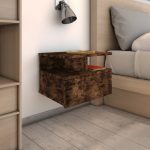 Floating Nightstand 2 pcs Smoked Oak 40x31x27 cm Engineered Wood