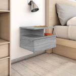 Floating Nightstand 2 pcs Grey Sonoma 40x31x27 cm Engineered Wood