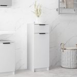 Bathroom Cabinet White 32x34x90 cm Engineered Wood