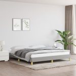 Bed Frame Light Grey 180×200 cm Super King Fabric