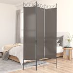 3-Panel Room Divider Anthracite 120×220 cm Fabric