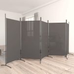 5-Panel Room Divider Anthracite 433×180 cm Fabric