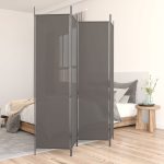 4-Panel Room Divider Anthracite 698×180 cm Fabric