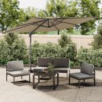 Double Top Cantilever Umbrella Taupe 300×300 cm