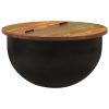 Coffee Table Black 50×27 cm Solid Wood Reclaimed