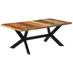 Dining Table 200x100x74 cm Solid Wood Reclaimed