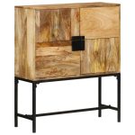 Highboard 80x30x95 cm Solid Rough Wood Mango