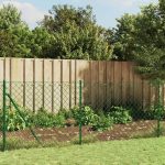 Chain Link Fence with Spike Anchors Green 0.8×10 m